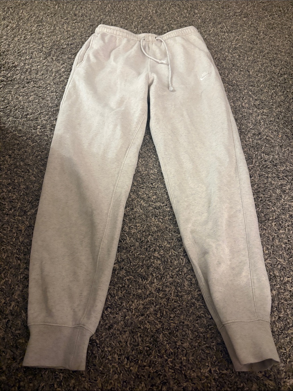 Nike Light Gray Kids Sweatpants with Drawstring